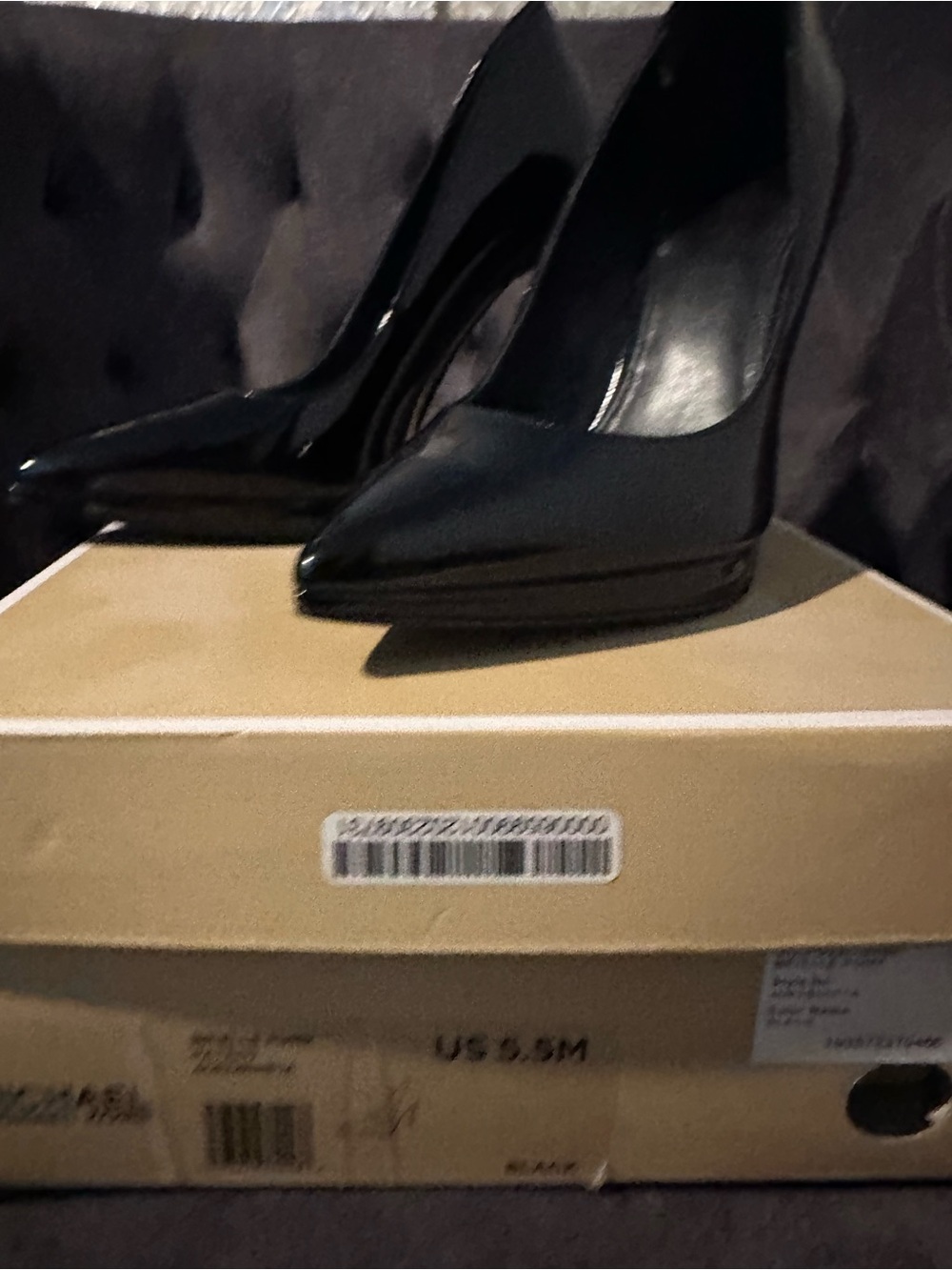 MICHAEL Michael Kors “Brielle” Black Patent Pointed Toe High Heel Pumps